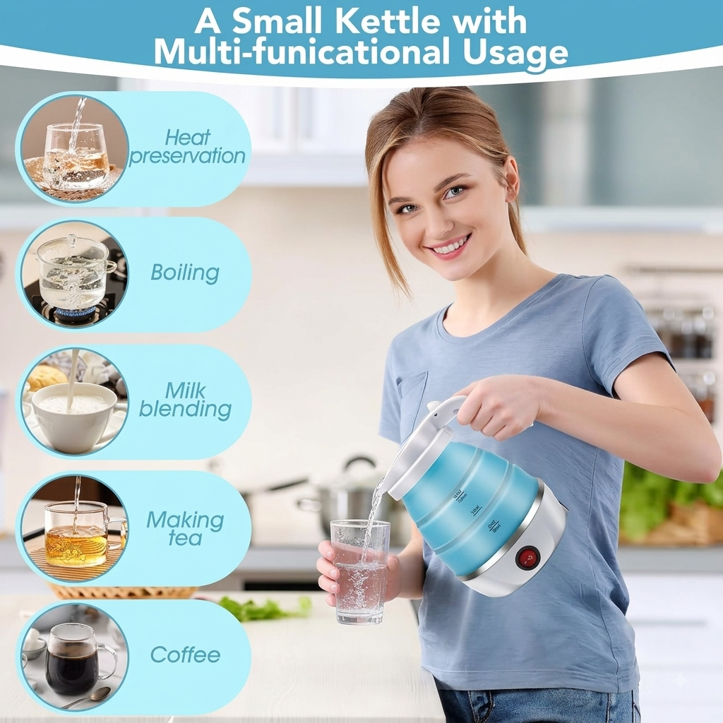 Silicon foldable kettle