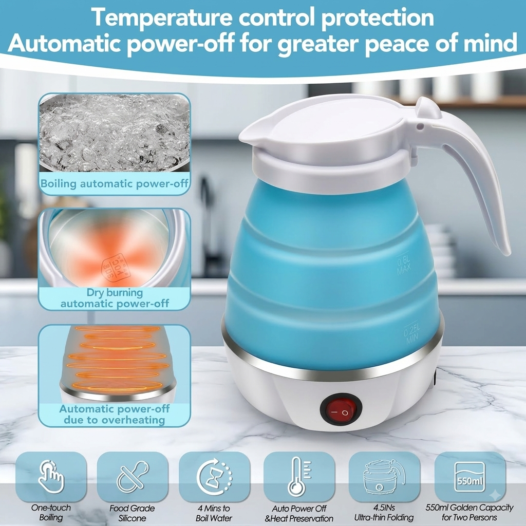 Silicon foldable kettle
