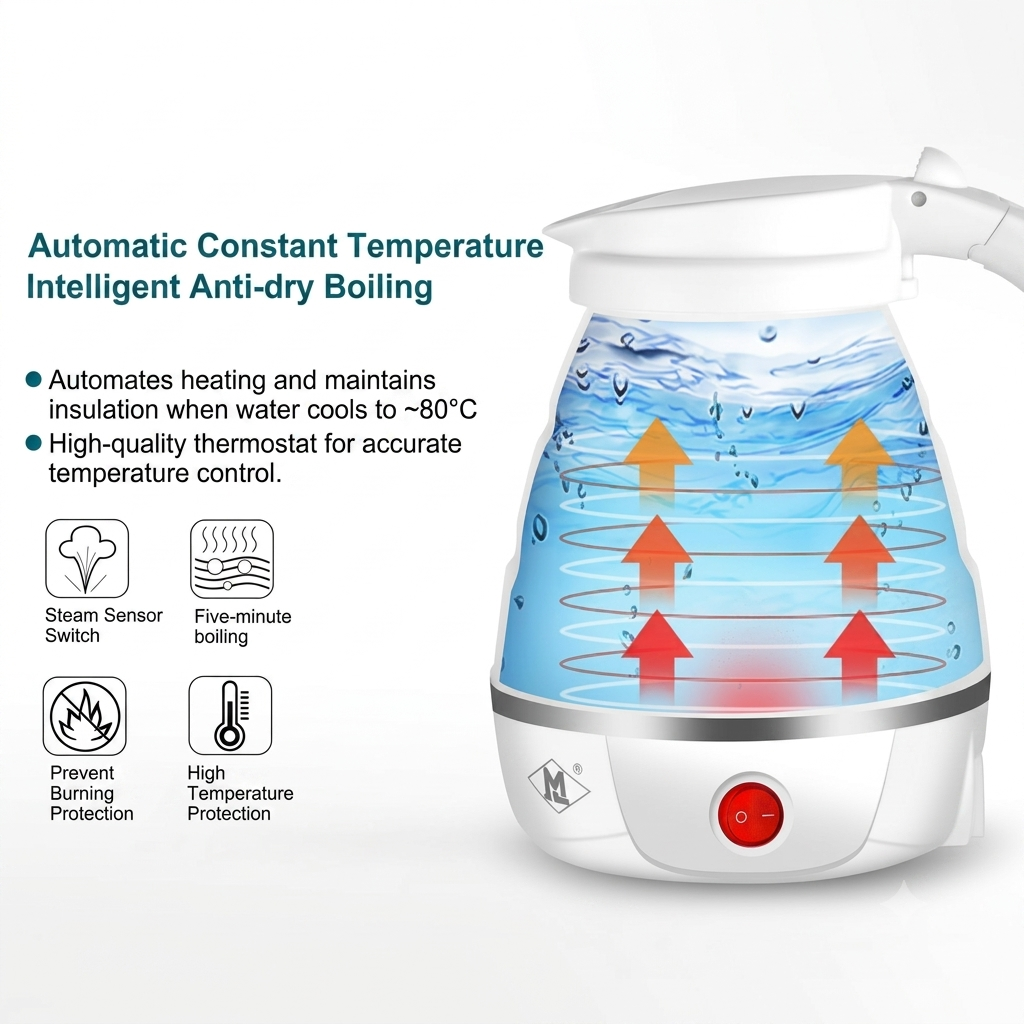Silicon foldable kettle