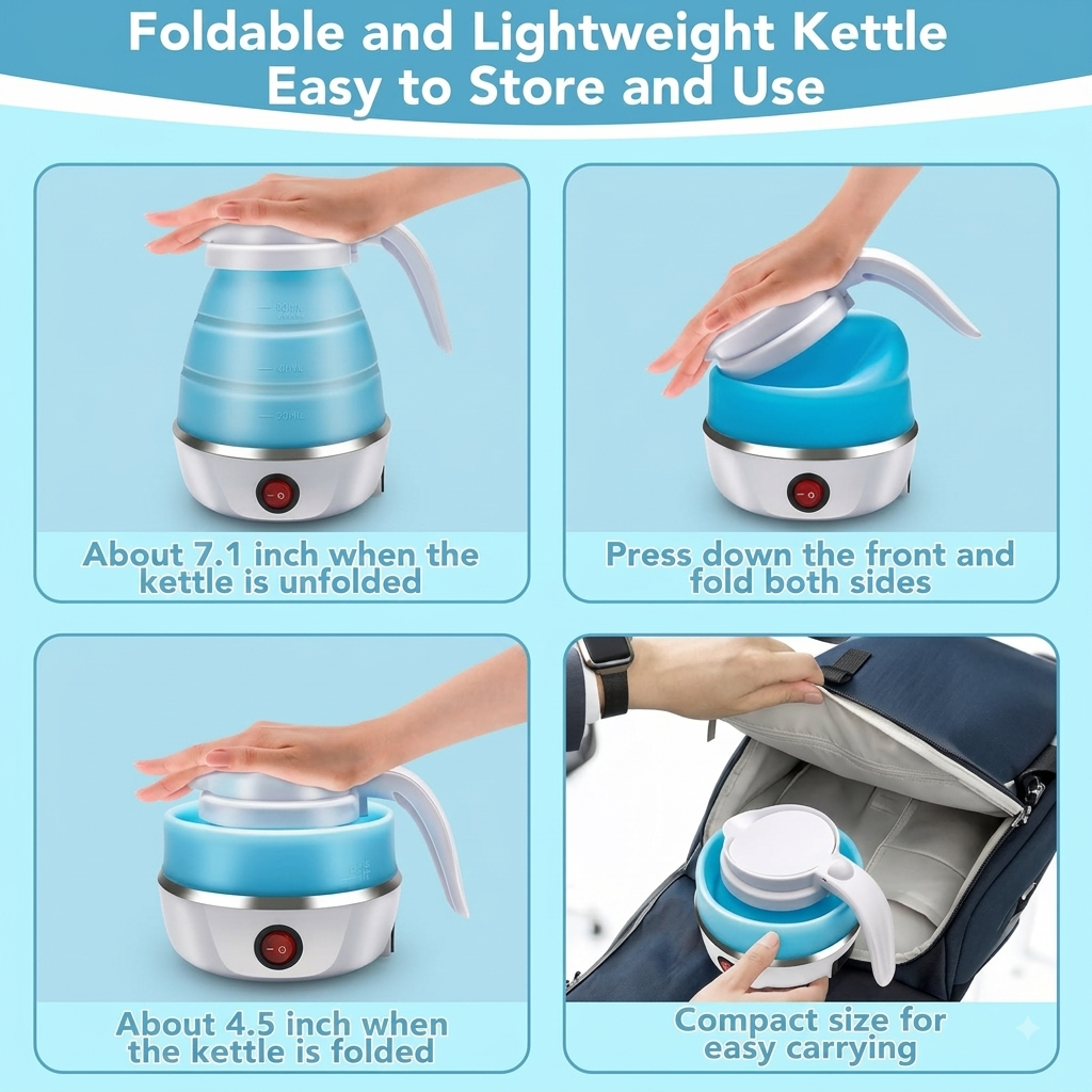 Silicon foldable kettle